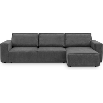 Canapé d'angle convertible 5 places en velours fines côtes - HARPER NEW HOMIFAB