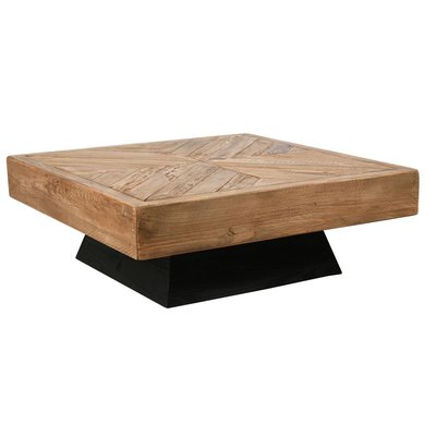 Table basse carrée en pin recyclé REWOOD AUBRY GASPARD