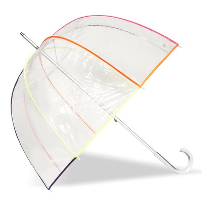 Parapluie canne, cloche transparente, forte résistance au vent ISOTONER