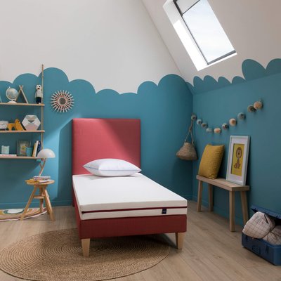Ensemble matelas 100% latex, sommier, pieds et tête de lit Crépuscule 200 SOMEO