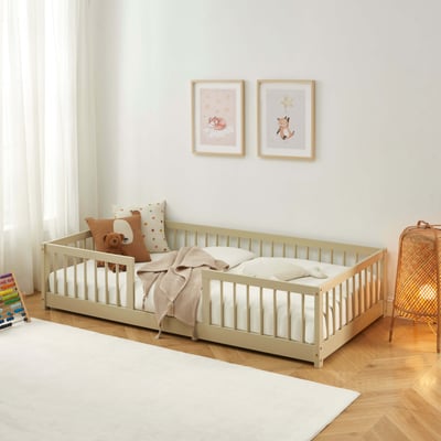 Lit enfant barrières pin massif  EDEN BAÏTA