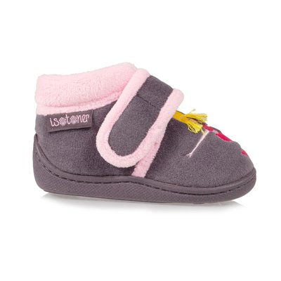 Chaussons Bottillons ,fermeture à scratch, semelle antidérapante ISOTONER