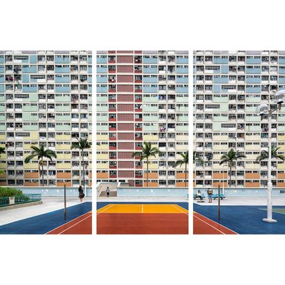 Tirage Triptyque Sur Verre Synthétique Choi Hung Estate 150x100 Cm TIRAGE D'ART CEANOTHE