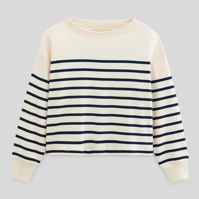 T-shirt manches longues rayé en coton BIO MONOPRIX
