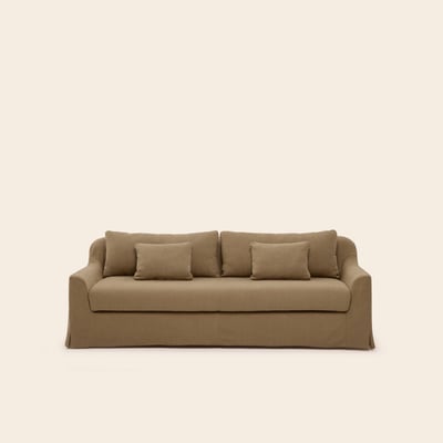 Canapé 3 Places en tissu chenille moelleuse CLARIBEL MADURA