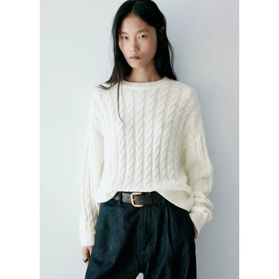 Pull-over maille tressée MANGO