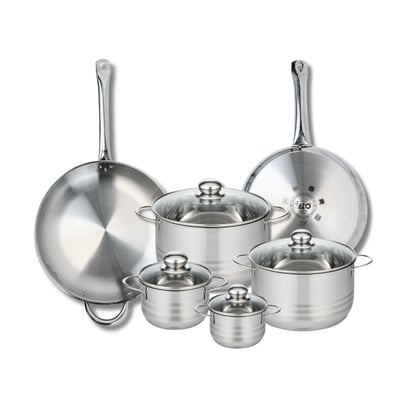 2 poêles 28/32cm + 4 faitouts 12/14/20/24cm PROFI BRILLANT ELO