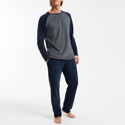 Pijama Largo De Rizo Para Hombre Normann - Manga Larga Con Puños, Tallas Grandes Disponibles | Composición 80% Algodón, 20% Poliéster
