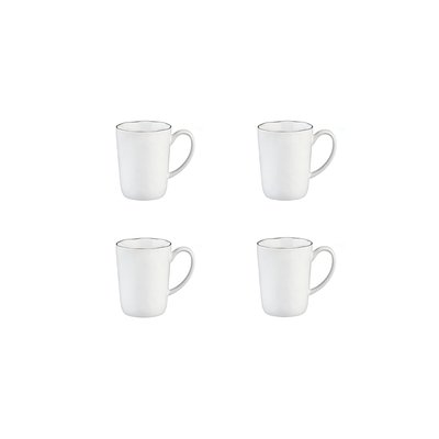 Lot de 4 mugs en grès, PURE BJORN