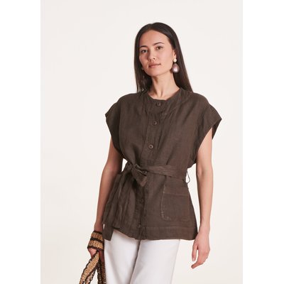 Chemise sans manches en lin LA FEE MARABOUTEE