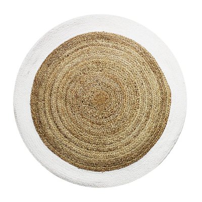 Tapis rond en jute et coton FUNNY JUTE THE DECO FACTORY