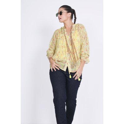 Chemise chauve souris en voile imprimé JEAN-MARC PHILIPPE