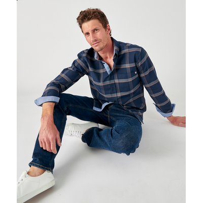 Chemise carreaux Oxford pur coton manches longues DAMART