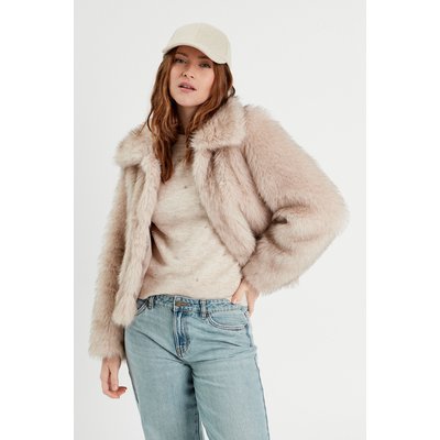 Veste fausse fourrure cache cache clearance