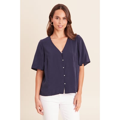 Blouse ample col v manches courtes BREAL