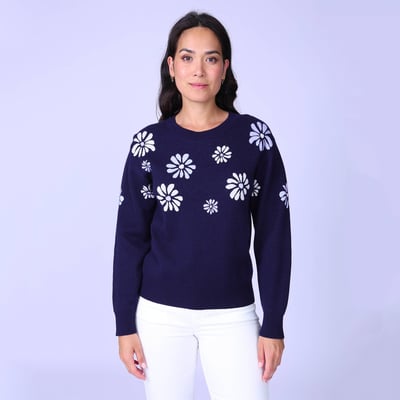 Pull à fleurs Elaine MISE AU GREEN