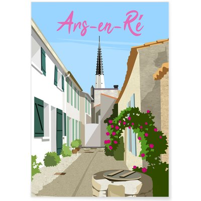 Affiche ville Ars-en-Ré L'AFFICHERIE