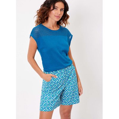 Top coton uni ajouré maille MANTRAS LA FIANCÉE