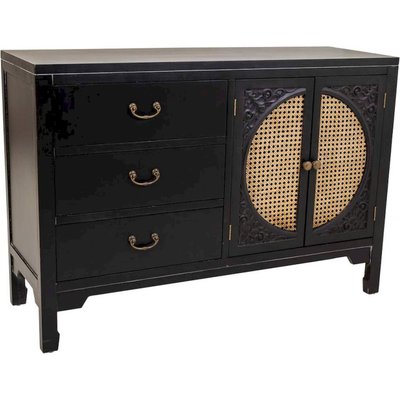 Buffet en bois et rotin  esprit vintage élégant RECOLLECTION