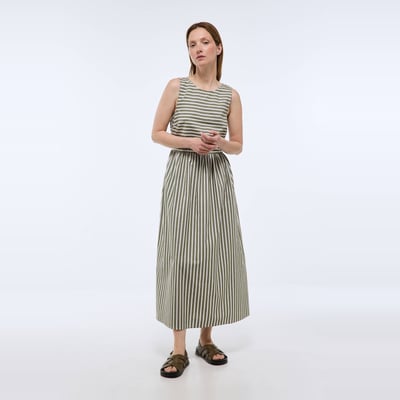 Robe midi rayée en coton BIO GOTS MONOPRIX