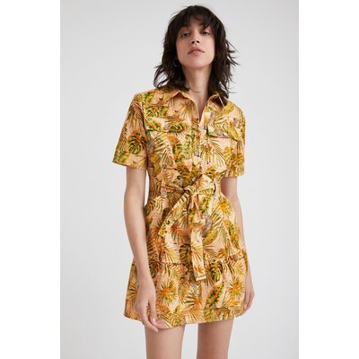 Robe chemise tropical - YELLOW - L DESIGUAL