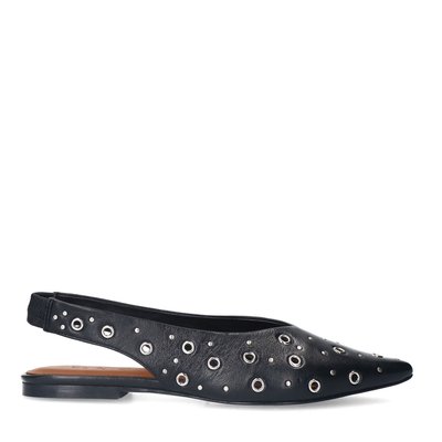 Slingbacks en cuir avec clous SACHA