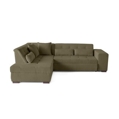 Canapé d'Angle Convertible en Velours côtelé 5 places - VERMONT LISA DESIGN