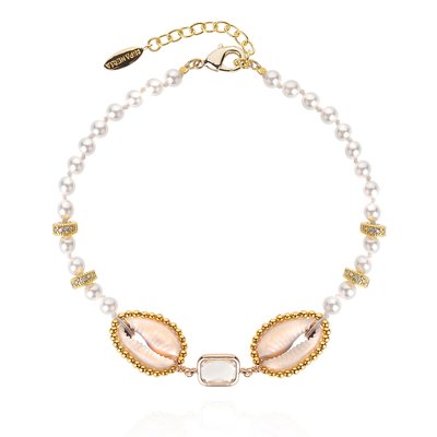Bracelet de cheville ajustable avec perles et coquillages IZMIR HIPANEMA