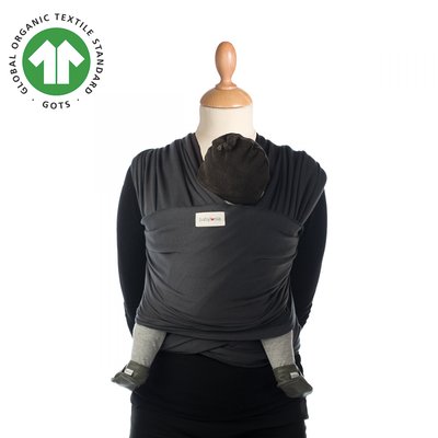 Écharpe de portage Tricot-Slen Bio Dark grey BABYLONIA