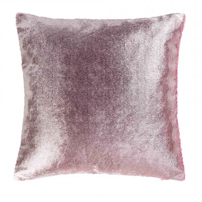 Housse de coussin 40 x 40 cm argent rose c1062 DOUCEUR D'INTÉRIEUR