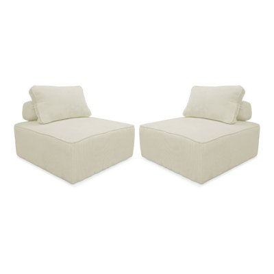 Chauffeuse pour canapé modulable velours côtelé (lot de 2) LAO SWEEEK