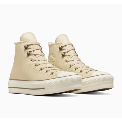 Converse cuir beige femme on sale