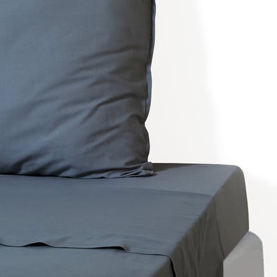 Drap plat coton lavé LUNA FEBRONIE