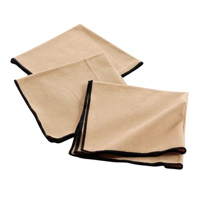 Lot de 3 serviettes de table en coton recyclé Anaïs TOILINUX
