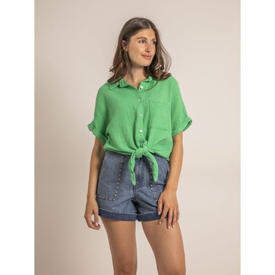 Chemise Manches Courtes Gaze De Coton Odette DONA LISA