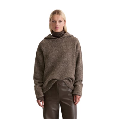 Hoodie en bouclette loose en mélange de laine vierge et de laine d'alpaga MARC O'POLO