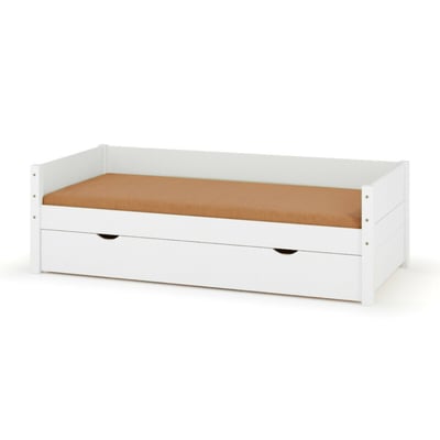 Pack lit banquette gigogne avec matelas Bois massif  LOUW AKITEN RETAIL