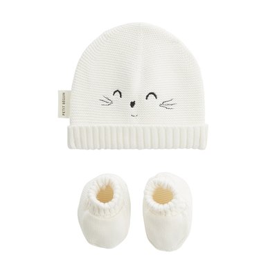 Bonnet bébé et chaussons en tricot Hello Baby PETIT BEGUIN