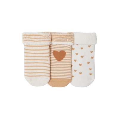 Lot de 3 paires de chaussettes bébé coeurs VERTBAUDET
