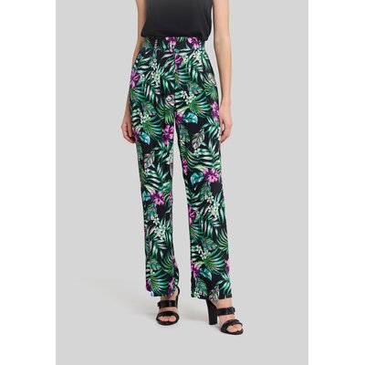 Pantalon large en viscose imprimé tropical IKKS