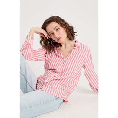 Chemise manches longues contenant du lin CACHE CACHE