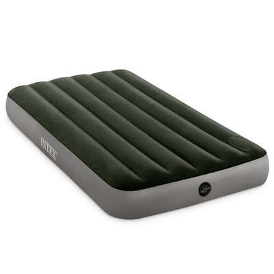 Matelas gonflable  Downy + gonfleur a pied intégré  1 place large INTEX