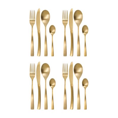 Assortiment de couverts Golden set de 16 HOUSE DOCTOR