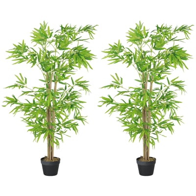 Bambou artificiel PE Vert OUTSUNNY