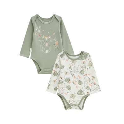 Lot de 2 bodies bébé manches longues Lily PETIT BEGUIN
