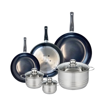 3 poêles 24/28/32cm + 3 faitouts 12/14/24cm PRIMA BRILLANT ELO
