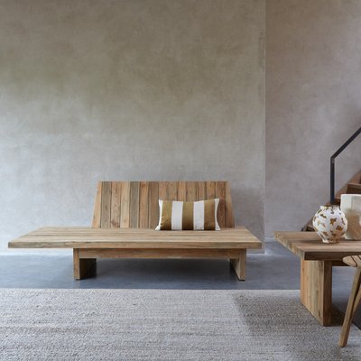 Banquette en teck massif recyclé, 3 places JOAQUIN TIKAMOON