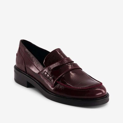 Mocassins en cuir vernis froissé BENSIMON