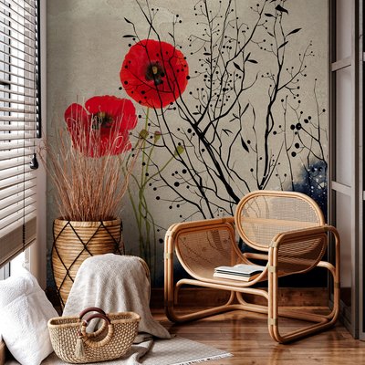 Papier peint panoramique POPPIES LE PAPIERS DE NINON