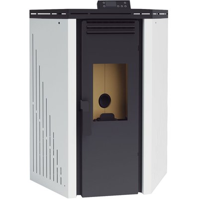 FM Poêle à granulés d'angle BP-101R 9,5kW Blanc FM BIOMASA